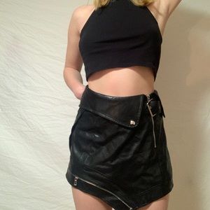 Faux Leather Skirt